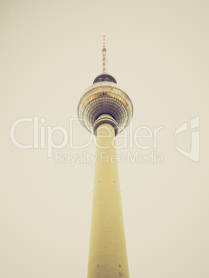 Retro look TV Tower Berlin