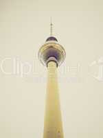 Retro look TV Tower Berlin