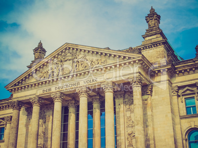 Retro look Reichstag Berlin