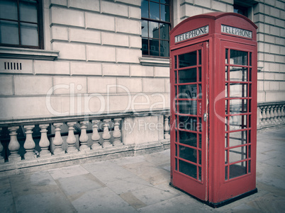 Retro look London telephone box