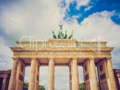 Retro look Brandenburger Tor Berlin