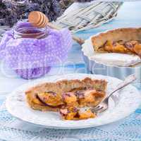 Nectarine tarte with lavender and honey