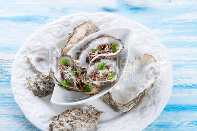 oysters with parmesan and baked tomatoes