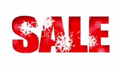 Sale Text Holidays Snow (Loop)