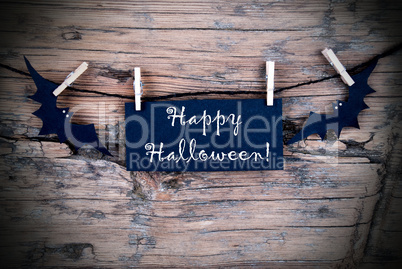 Label on Line with Happy Halloween