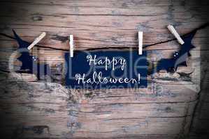 Label on Line with Happy Halloween