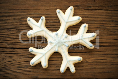 Snowflake Cookie on Wood III