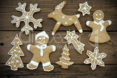 Gingerbread Cookies on Wood II