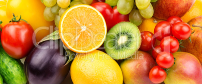 Background of vegetables and fruit