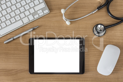 Doctors Desk with tablet computer