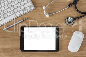 Doctors Desk with tablet computer