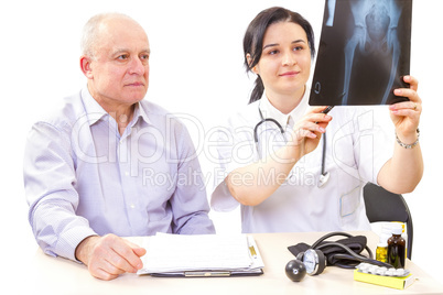 Doctor And Patient- X-ray test results