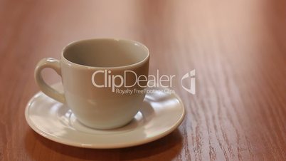 pour coffee in cup