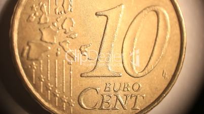 Ten Euro cent. Coin of European Union