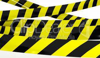 Restrictive tape yellow and black colors.