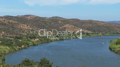 Panoramic View of the Valley with River, Alentejo Portugal