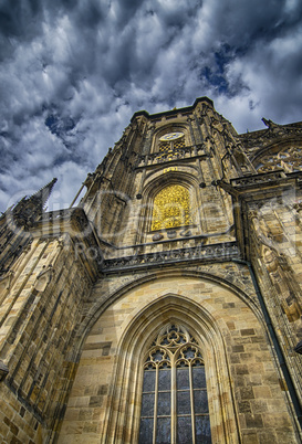 Typical ancient medieval architecture in Prague