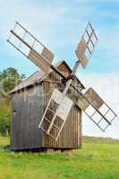 wooden windmill