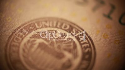 Federal reserve sign on paper money