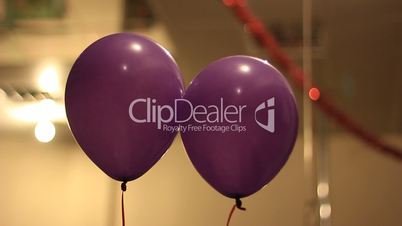 purple party balloons