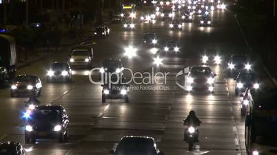 Night Traffic, Headlights, Cars, Driving