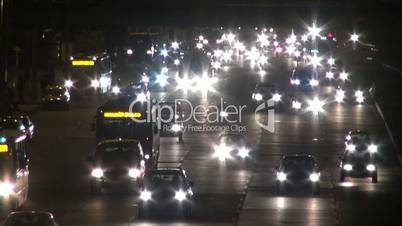 Night Traffic, Headlights, Cars, Driving