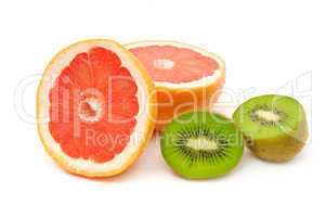 grapefruit and kiwi