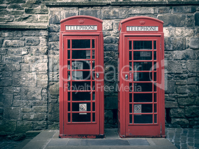 Retro look London telephone box