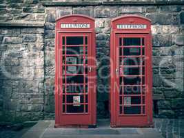 Retro look London telephone box