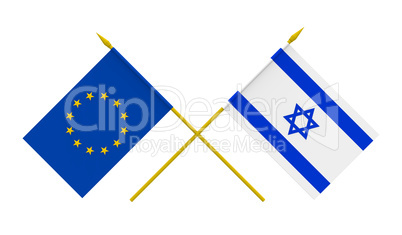 Flags, Israel and European Union