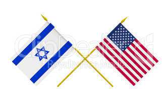 Flags, USA and Israel