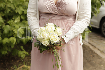 Bride with bridal bouquet