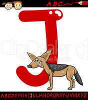 letter j for jackal cartoon illustration