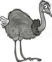 nandu ostrich bird cartoon illustration