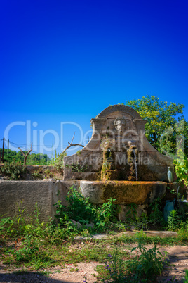 old garden fountain