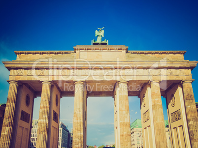 Retro look Brandenburger Tor Berlin