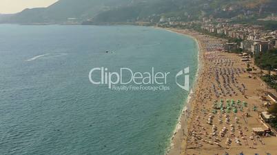 crowd in the famous place cleopatra beach