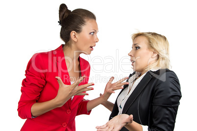 Chief woman yelling at a subordinate