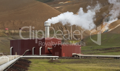 Geothermal Power Energy Station in Iceland