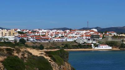 Panoramic View of Resort Town, Bay and Beach, Portugal