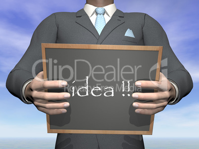 Businessman idea - 3D render