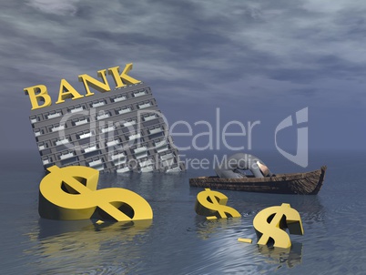 Bankruptcy - 3D render