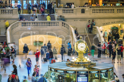 NEW YORK, JUNE 10: Commuters and tourists in the grand central s