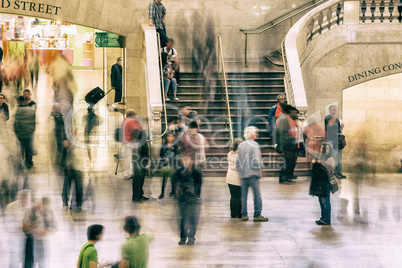 NEW YORK, JUNE 10: Commuters and tourists in the grand central s