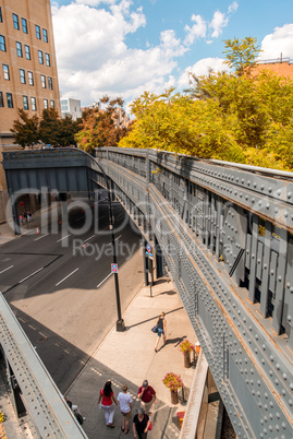 New York City. The High Line Park on a wonderful sunny day