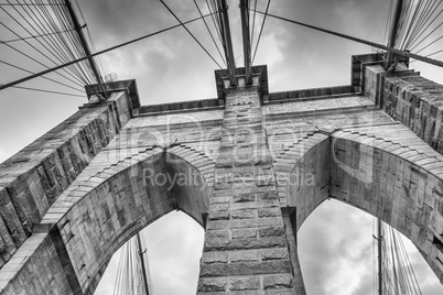 Central Tower of Brooklyn Bridge - NYC