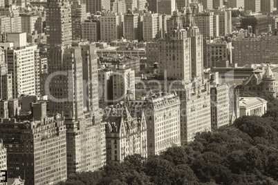 Aerial view of Manhattan - West Side as seen from helicopter