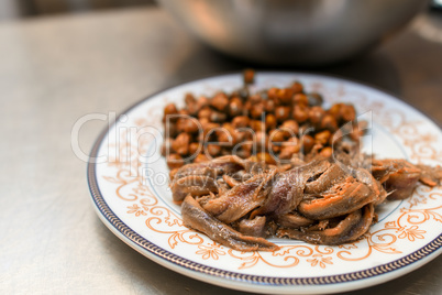 Anchovies dish