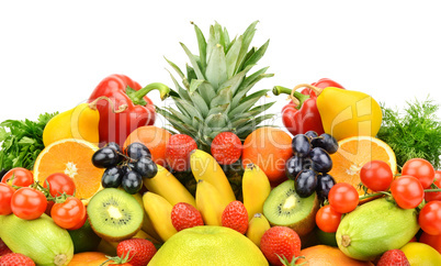 Collection of vegetables and fruits