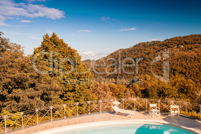 Pool over the campaign - Tuscany, Italy